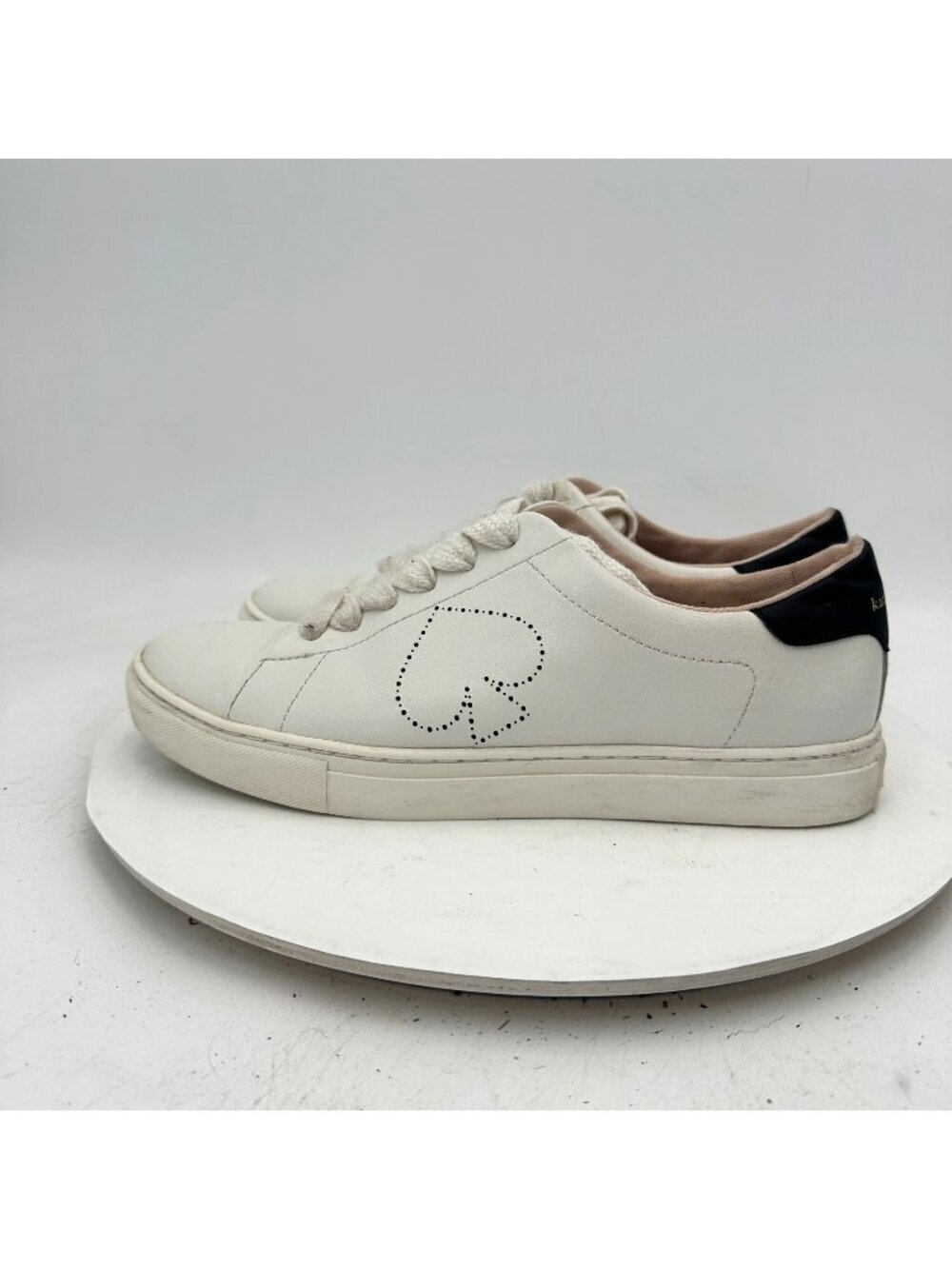 Kate Spade Angelise Women Size 7.5B White Leather Silhouette Casual Shoes